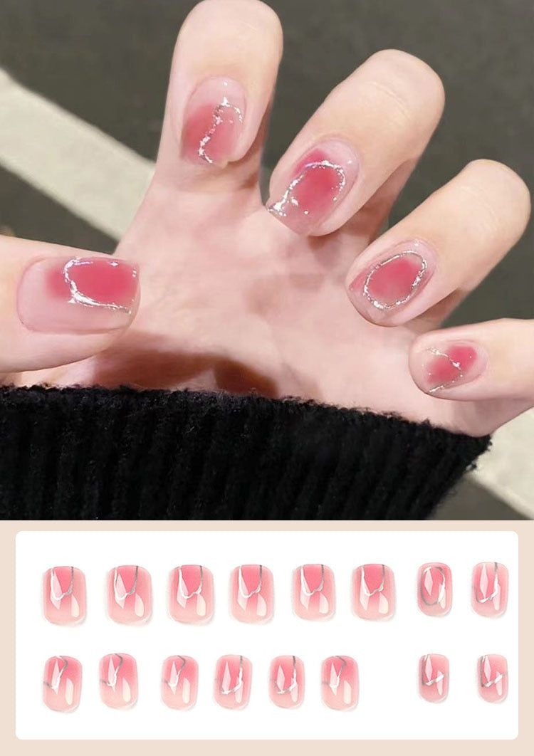 Jelly Press on Fake Nails - Orchid Unique