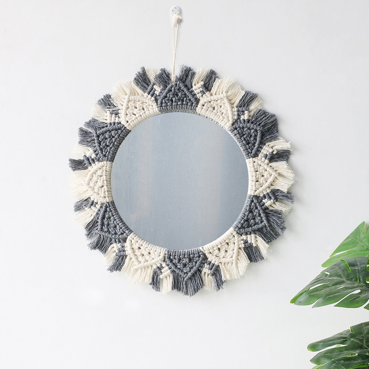 BOHO Macrame Decorative Wall Mirror - Orchid Unique