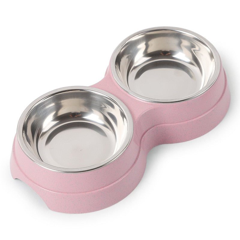 Double Pet Feeding Bowls - Orchid Unique