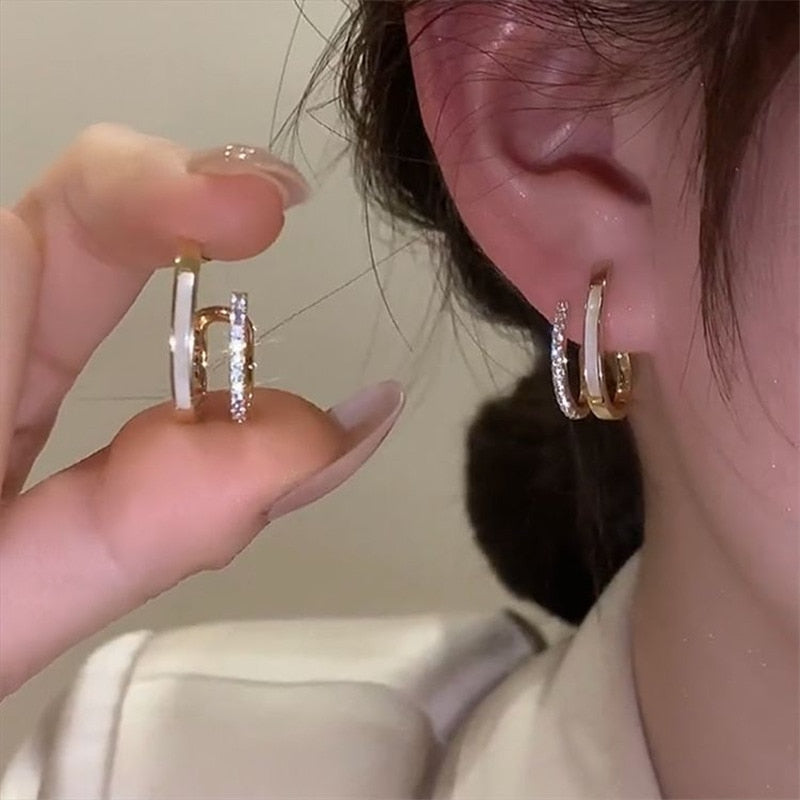 TRENDY U-shaped Earrings Dainty - Orchid Unique