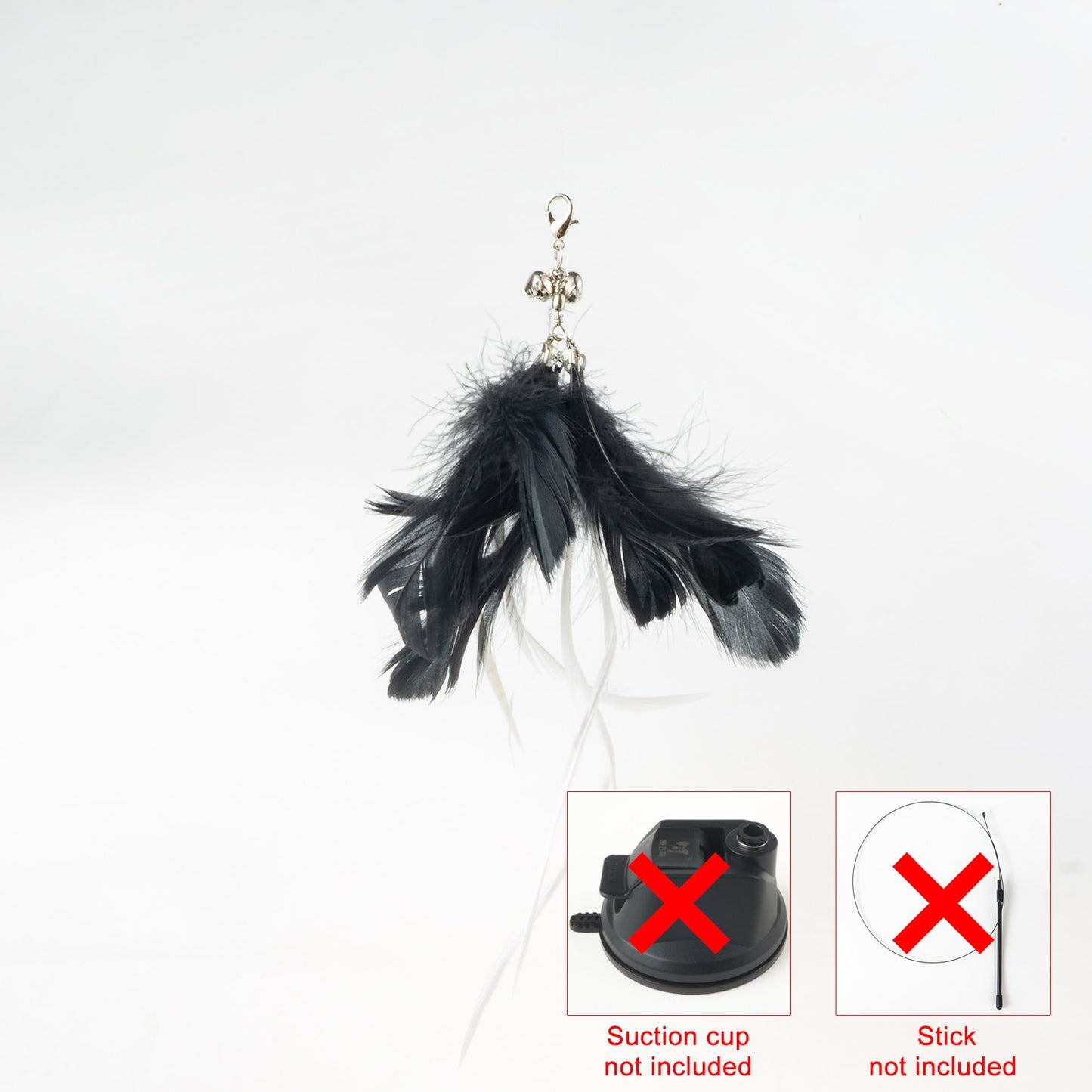 Handsfree Bird/Feather Cat Wand - Orchid Unique