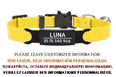 Personalized ID Tag Cat Collar Bell - Orchid Unique