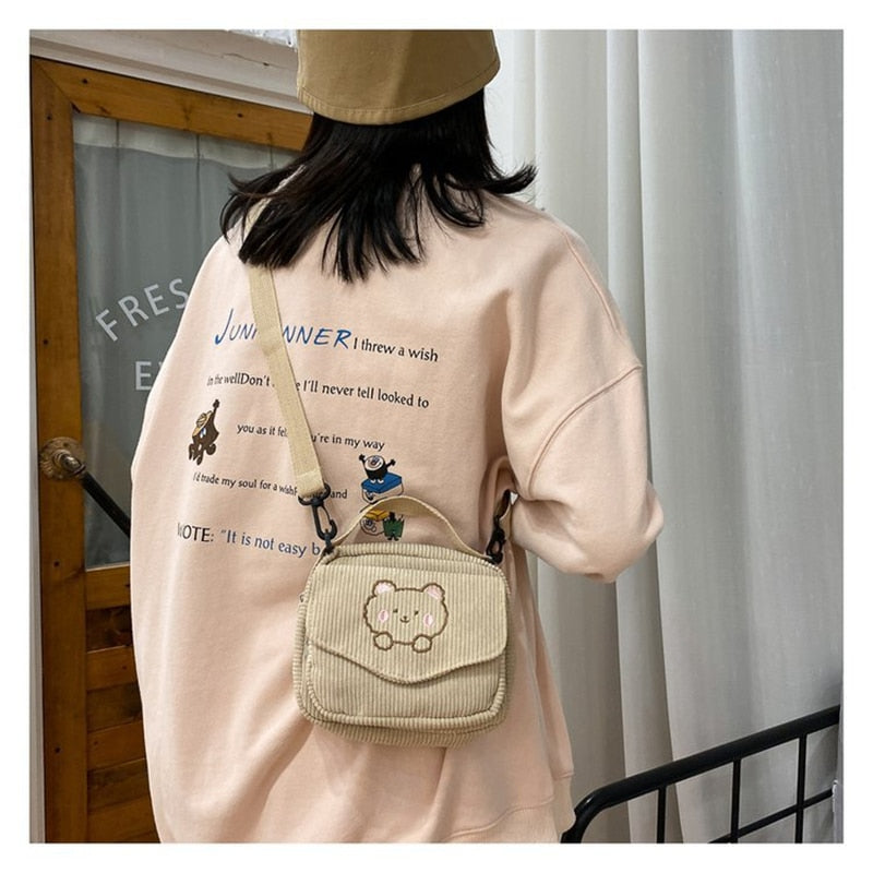 Cute Women Canvas Zipper Purse - Orchid Unique