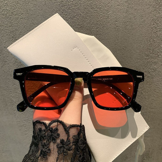 OIMG New Unisex Rectangle Vintage Sunglasses 2022 Fashion Design Retro Sun Glasses Female Lady Eyeglass Cat Eye Casual Goggles - Orchid Unique