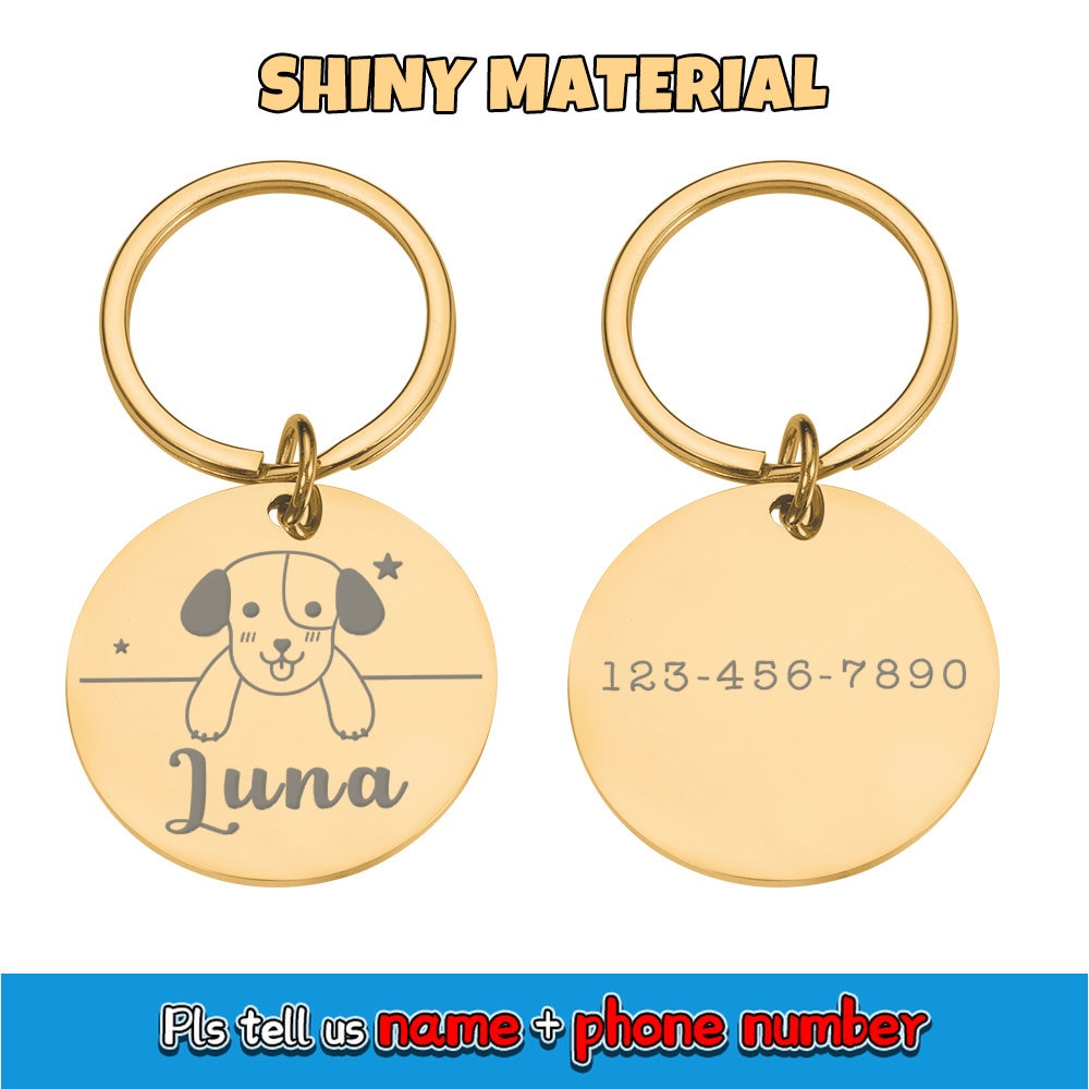 Personalized engraving pet tags - Orchid Unique