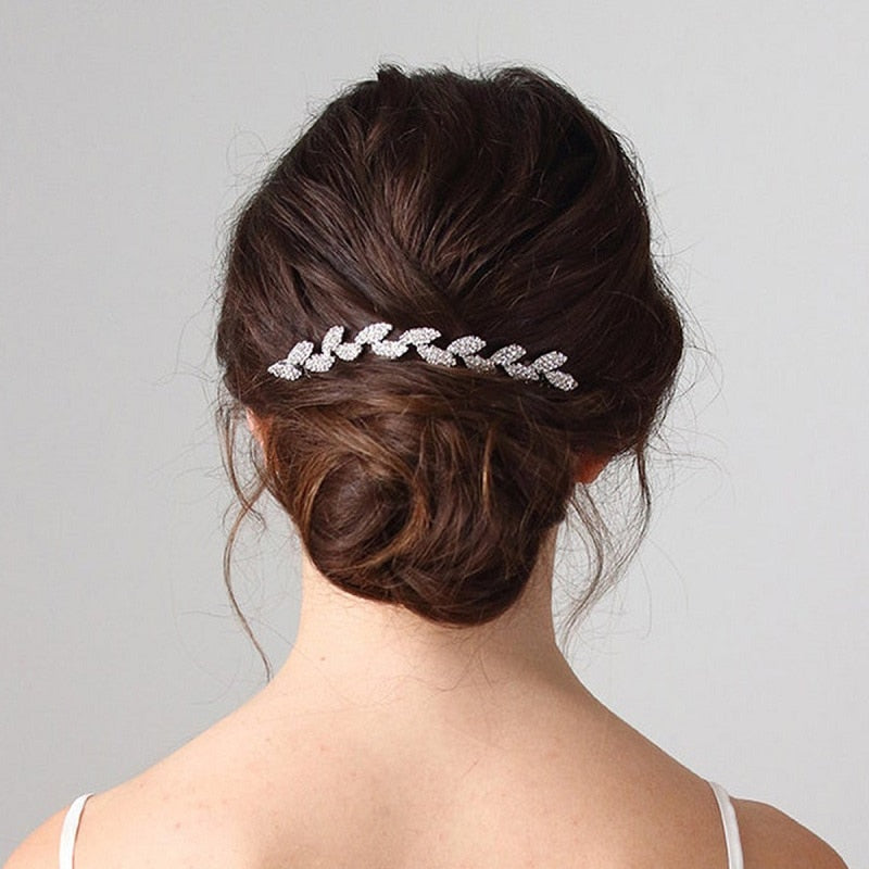 Rhinestone Bridal Hair Comb Pearl Tiaras - Orchid Unique