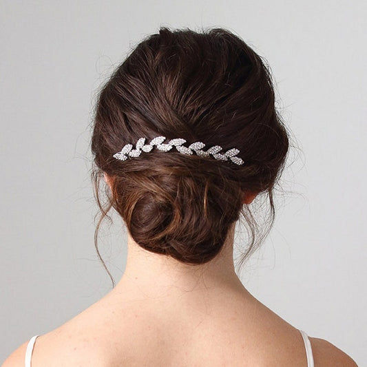 Rhinestone Bridal Hair Comb Pearl Tiaras - Orchid Unique