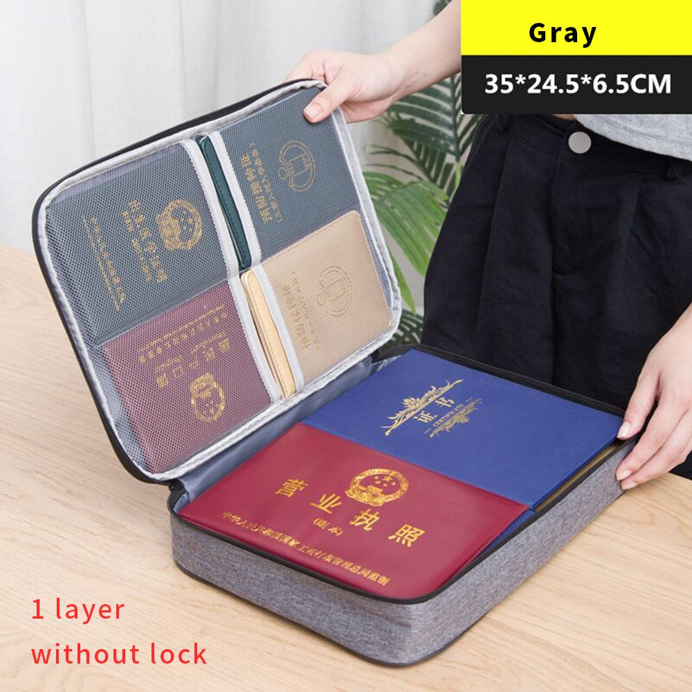 Multi-Layer Document Storage Bag - Orchid Unique