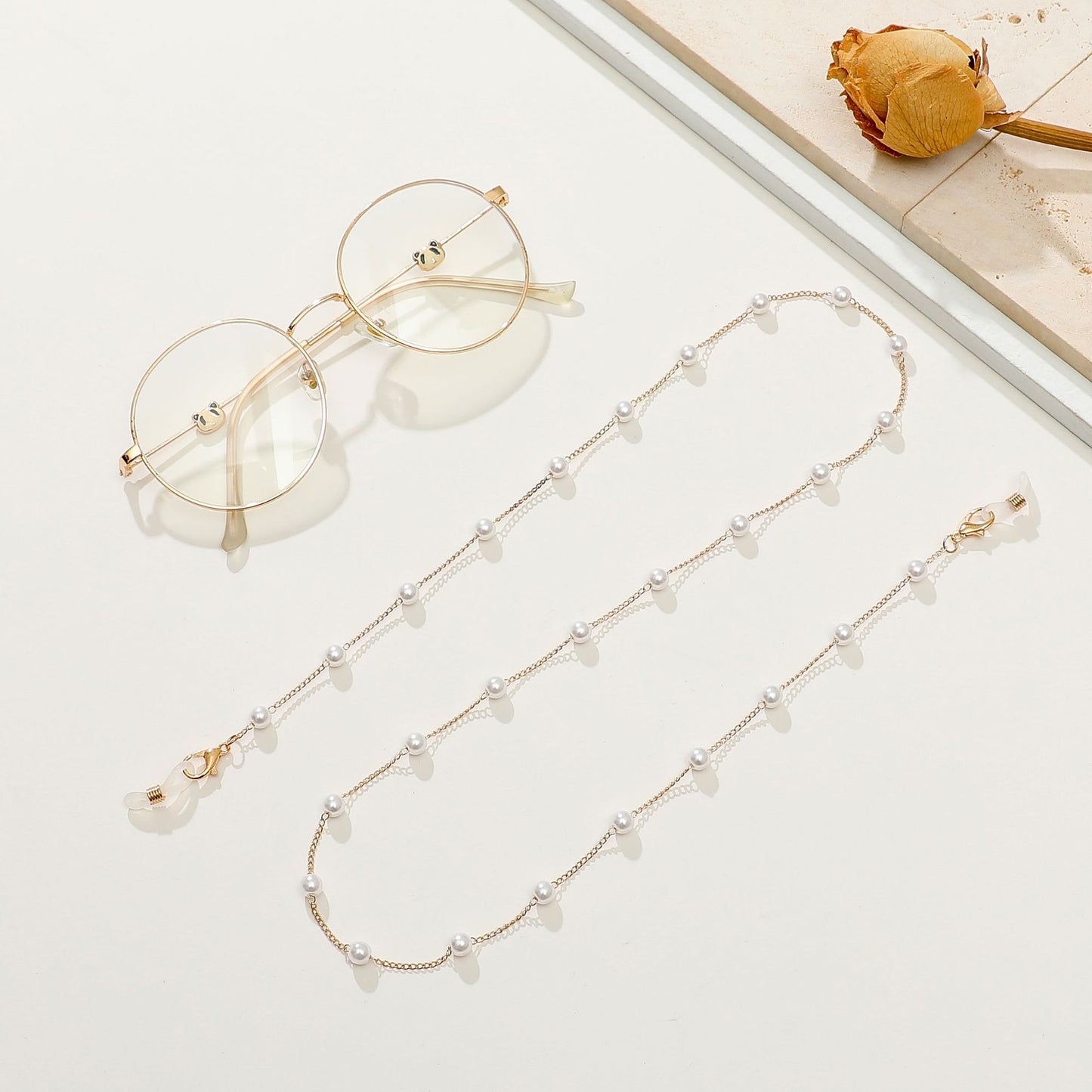 Pearl Glasses Chain - Orchid Unique