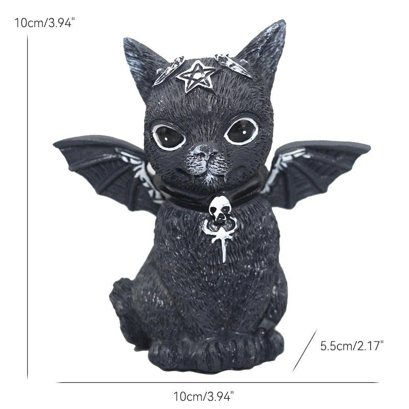 Kawaii Cute Magic Devil Black Cat For Desktop - Orchid Unique