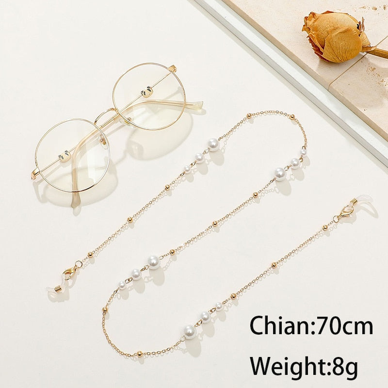 Colorful Crystal Beaded Sunglasses Chains - Orchid Unique