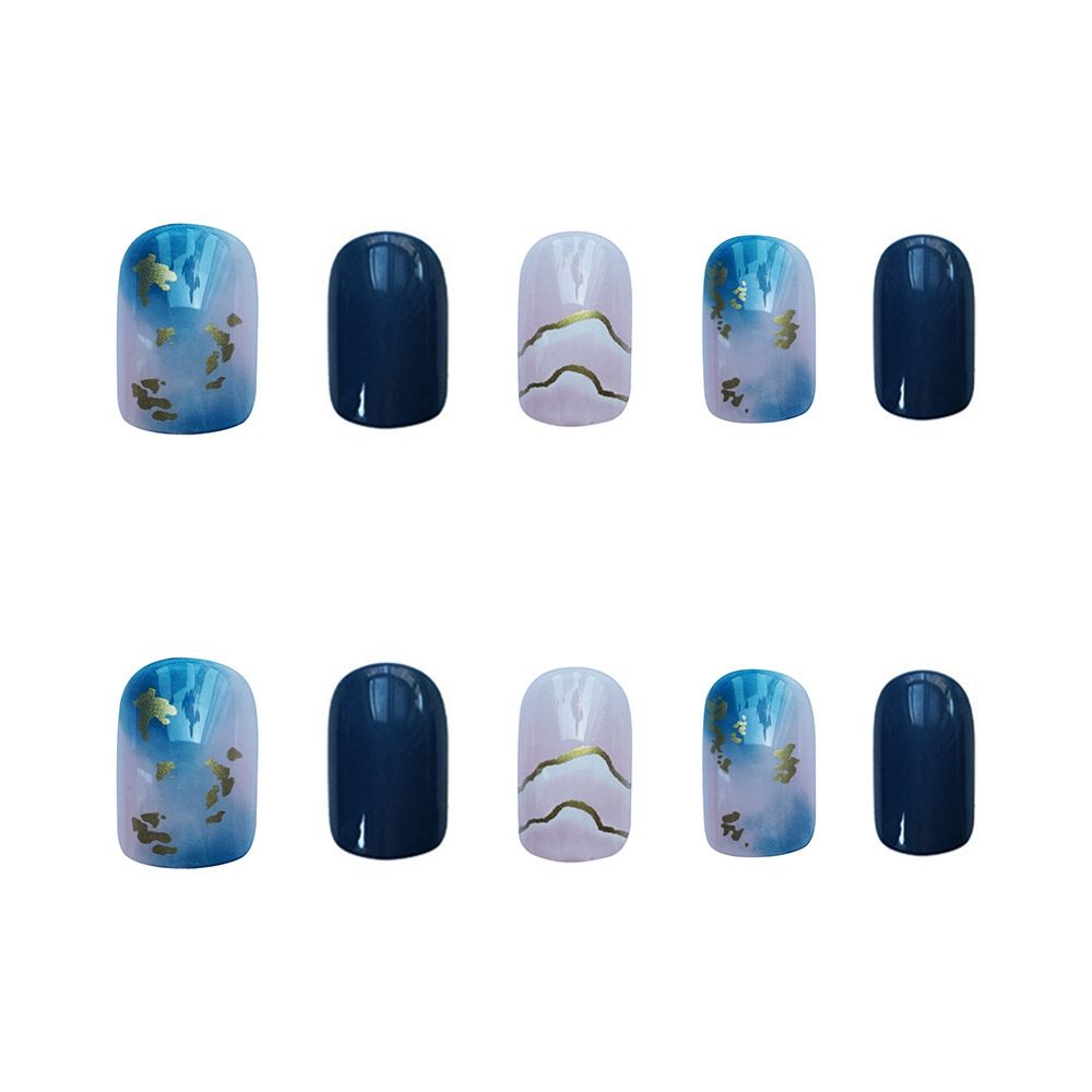 Sweet Short Round/Square Head False Nail Art - Orchid Unique