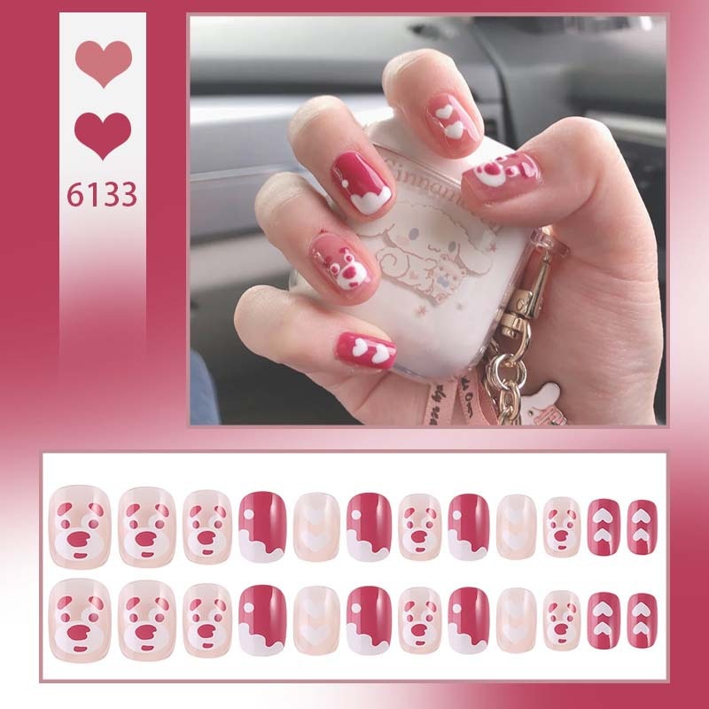 Cute Childlike Press on Nail Art - Orchid Unique