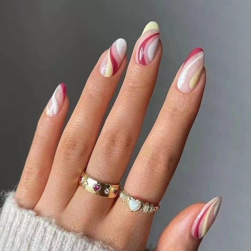 Charming Detachable Finished Fingernails - Orchid Unique