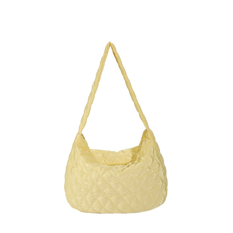 Lattice Pattern Shoulder Bag - Orchid Unique