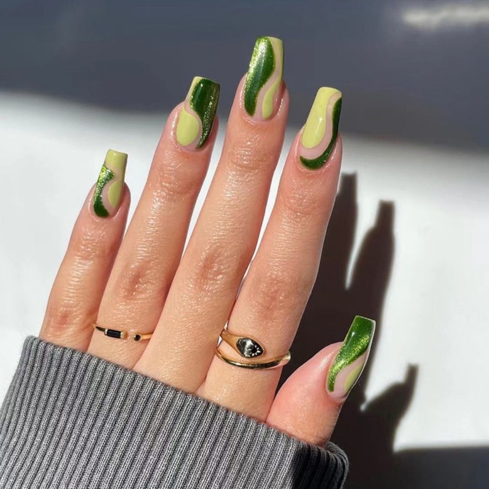 Ballet French Coffin False Nails - Orchid Unique