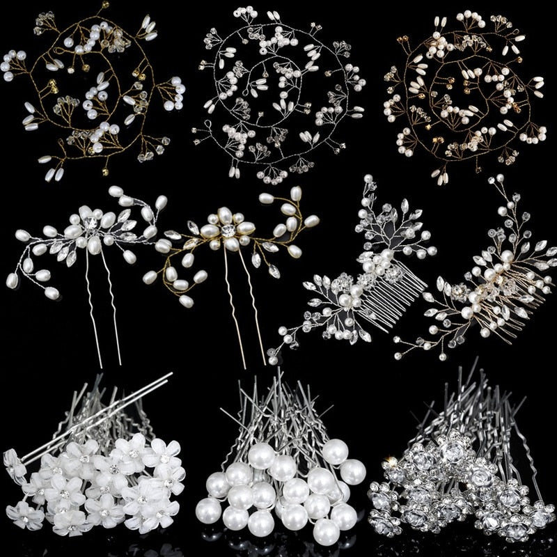 Elegant Crystal Wedding Hair Combs - Orchid Unique