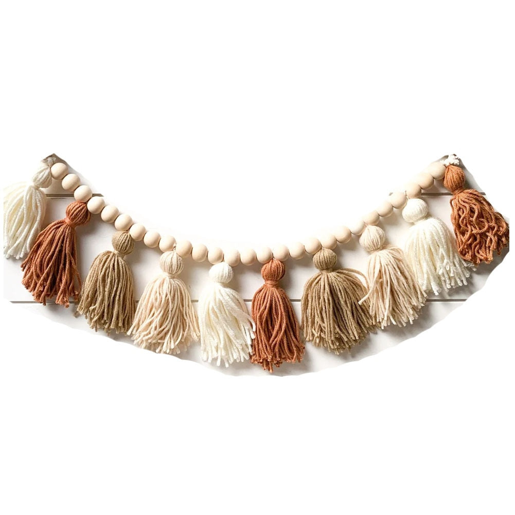 Boho Tassel Wooden Beads - Orchid Unique