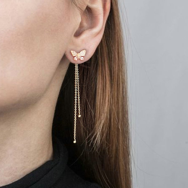 Shiny Four Claws Earrings Dainty Zircon Earring - Orchid Unique