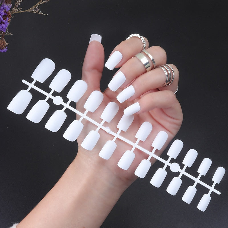 Matte False Nails Glue Square Head - Orchid Unique