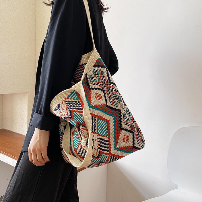 Boho Chic Aztec Tote Bag - Orchid Unique