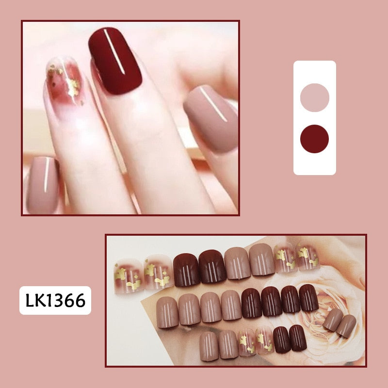 Cute Wearable Press On Nail Art - Orchid Unique