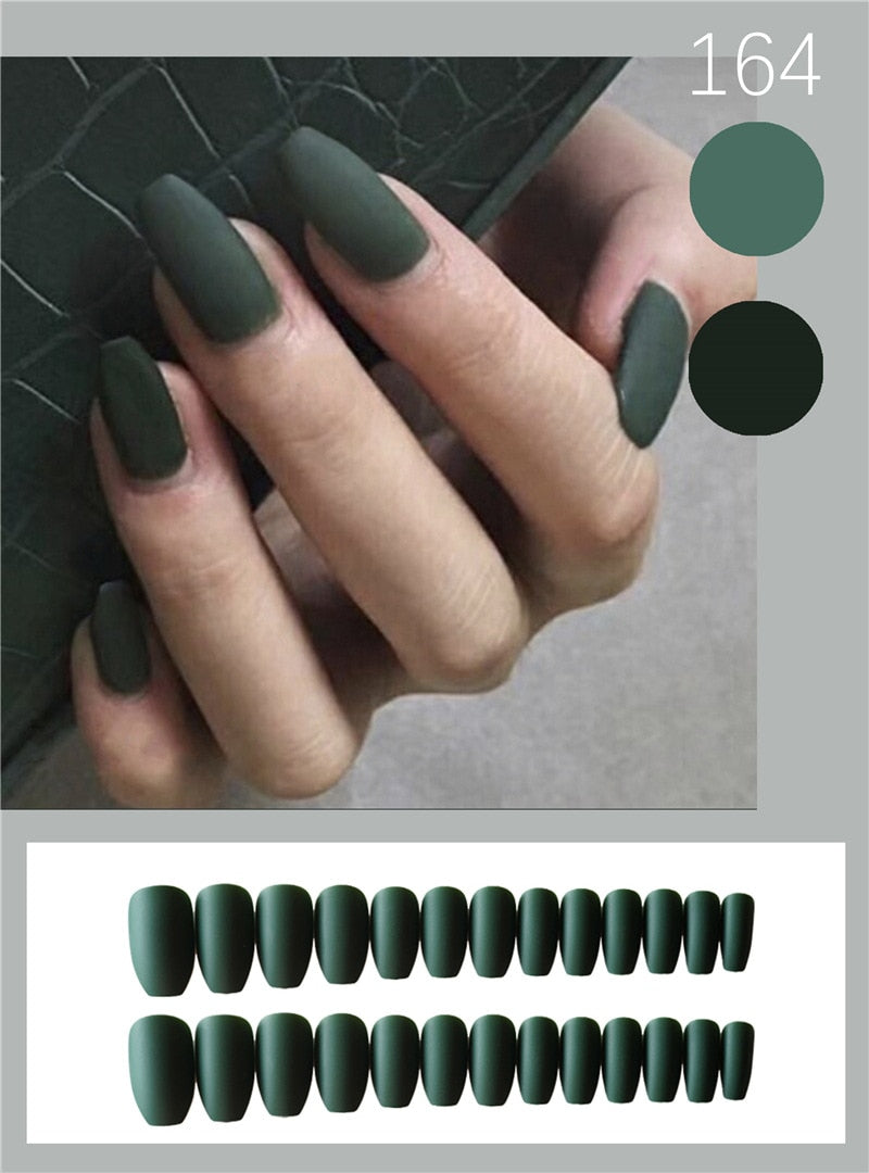 Matte Fake Nails Press on - Orchid Unique