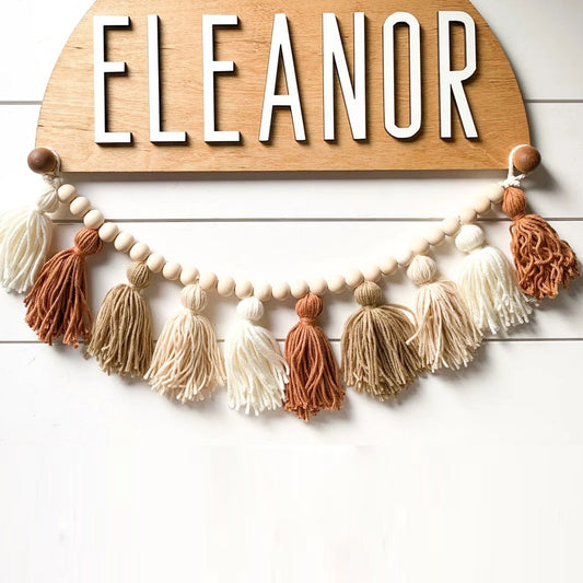 Boho Tassel Wooden Beads - Orchid Unique