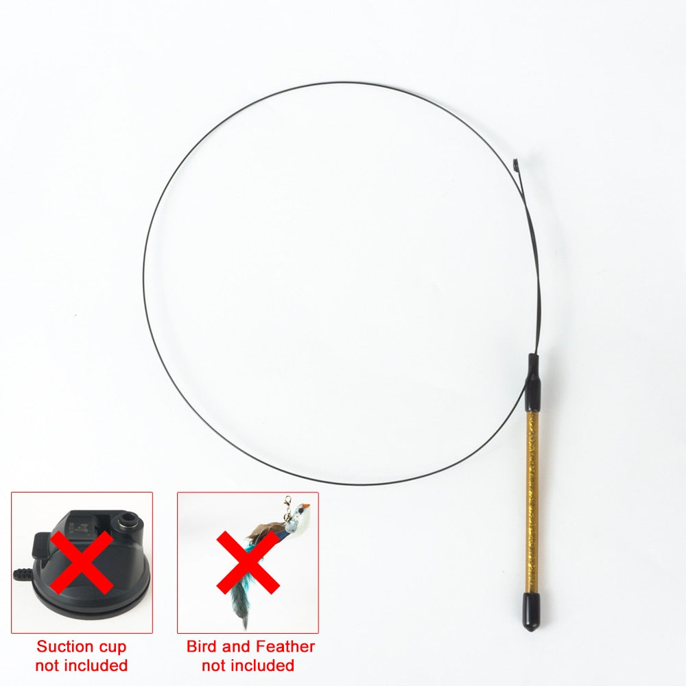 Handsfree Bird/Feather Cat Wand - Orchid Unique