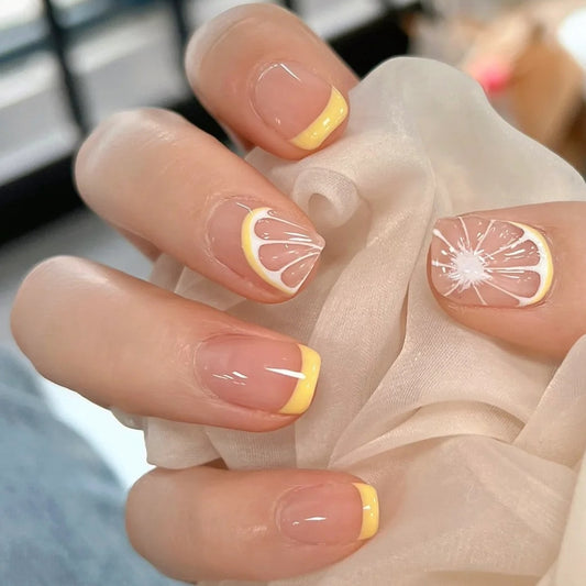 Short Wear Tips Nail False Patch - Orchid Unique