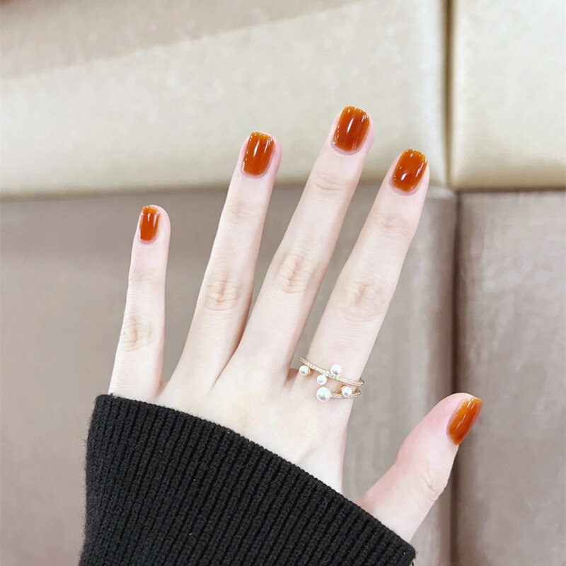 Light Color Solid Fake Nails - Orchid Unique