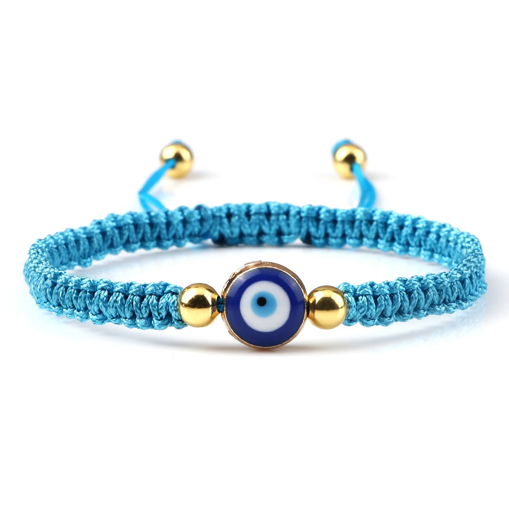 Evil Eye Braided Bracelet - Orchid Unique