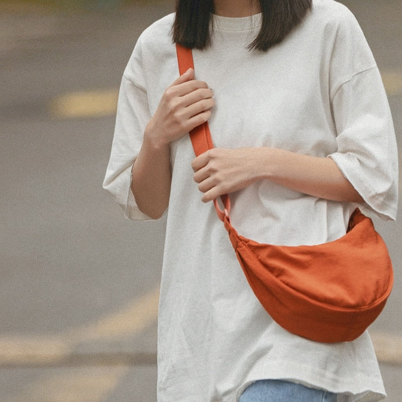 Women Half Moon Shape Crossbody Chest Bag - Orchid Unique