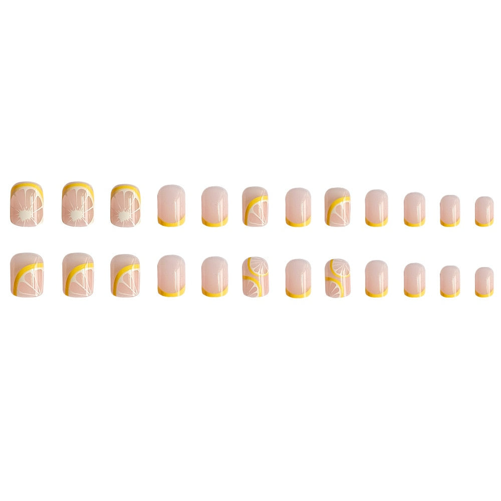 Short Wear Tips Nail False Patch - Orchid Unique