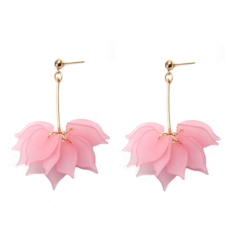 Multicolored Long Drop Earrings - Orchid Unique