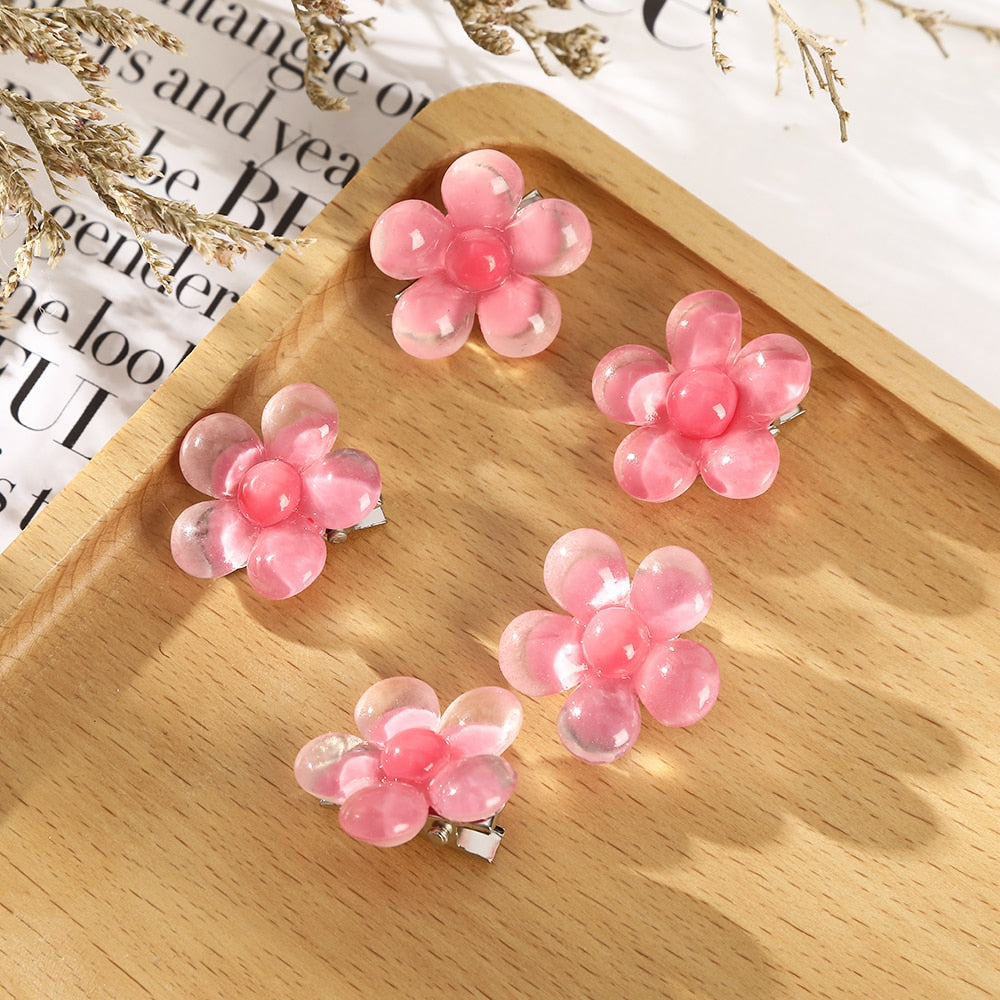 Transparent Butterfly Pink Hairpin - Orchid Unique