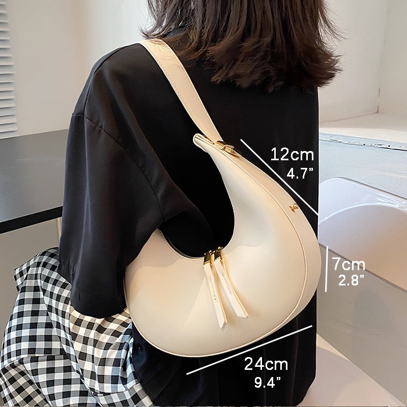 Fashion Crescent Shoulder Bags - Orchid Unique
