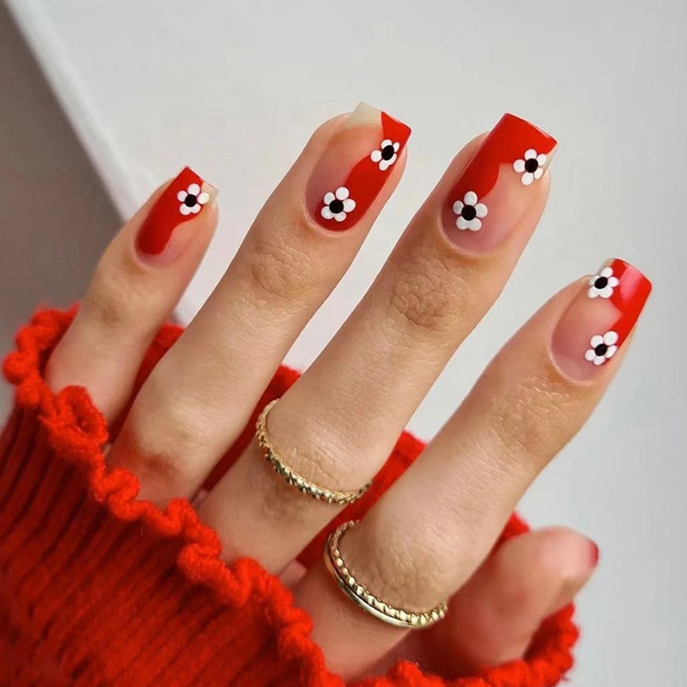 Short Round/Square Head False Nails - Orchid Unique