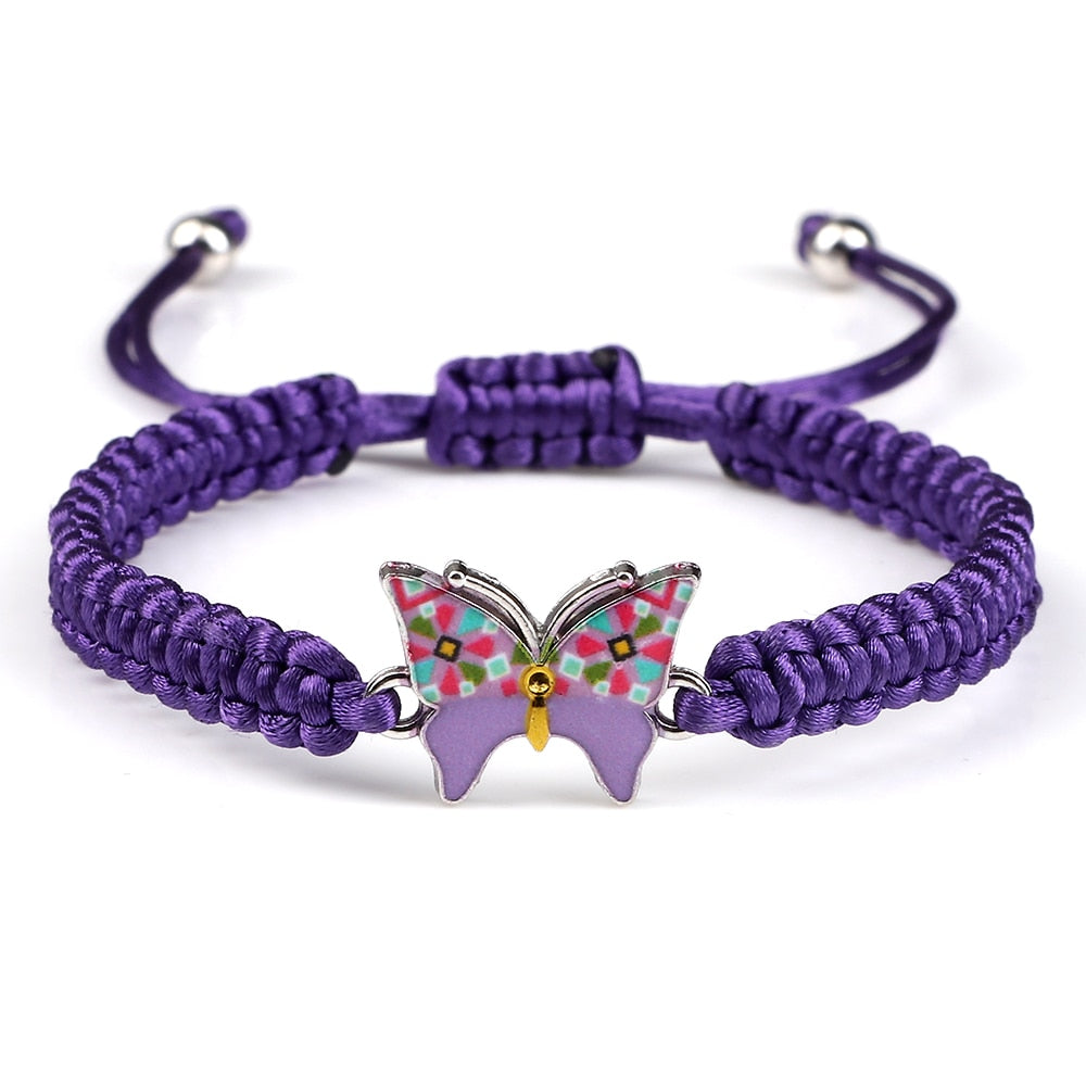 Handmade Braided String Bracelet - Orchid Unique
