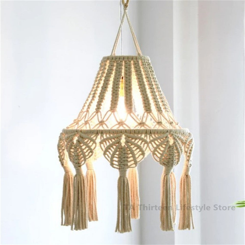 BOHO-Macrame Light Shade Chandeliers - Orchid Unique