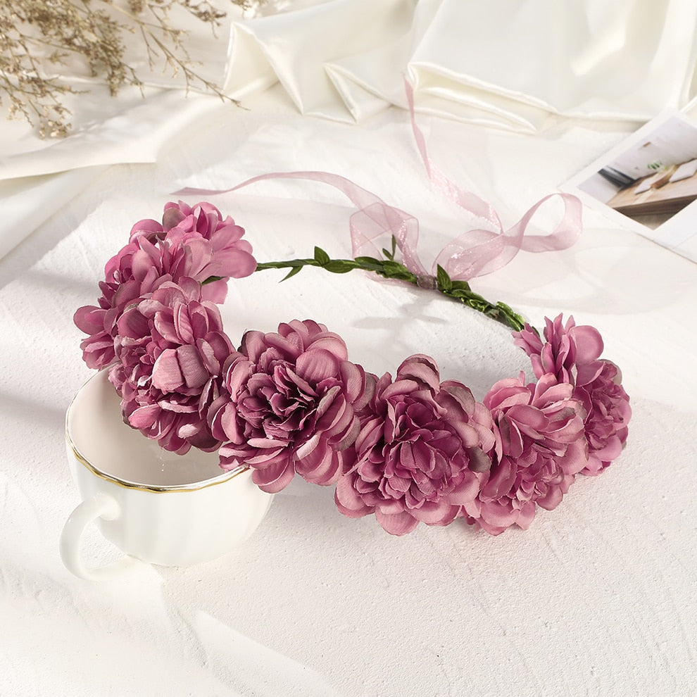 Molans Spring Bohemian Flower Crowns - Orchid Unique
