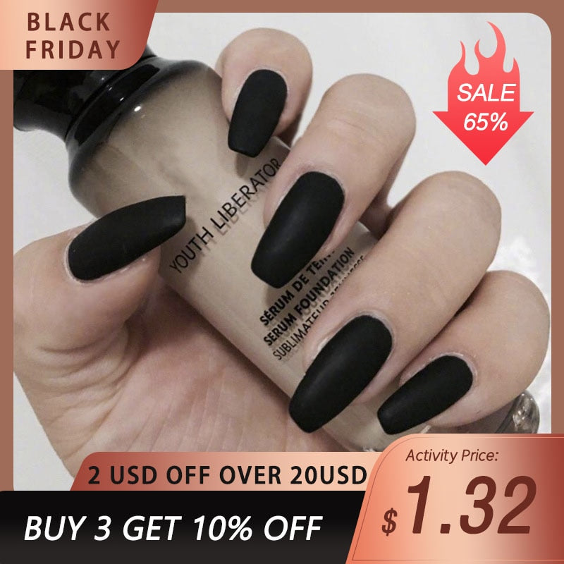 Matte Fake Nails Press on - Orchid Unique