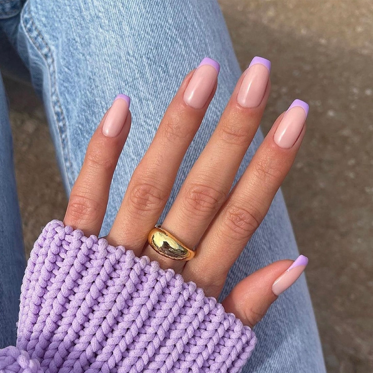 Charming Detachable Finished Fingernails - Orchid Unique