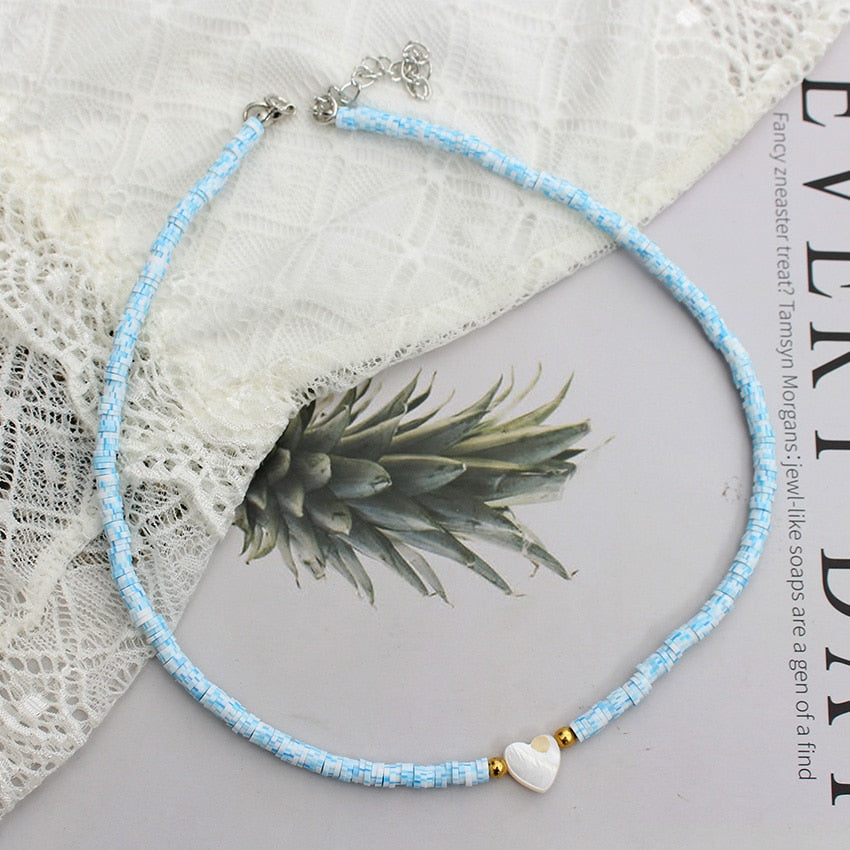 Natural Shell Beads Necklace - Orchid Unique