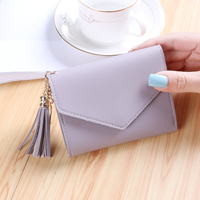 Short Tassel Wallet - Orchid Unique