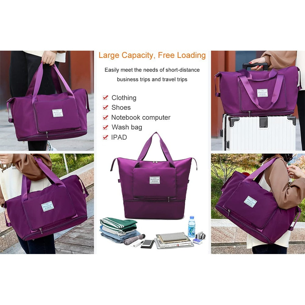 Waterproof Tote Multifunctional Travel Luggage - Orchid Unique