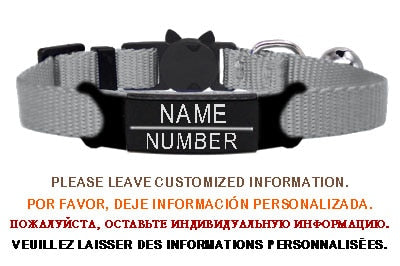 Personalized ID Tag Cat Collar Bell - Orchid Unique