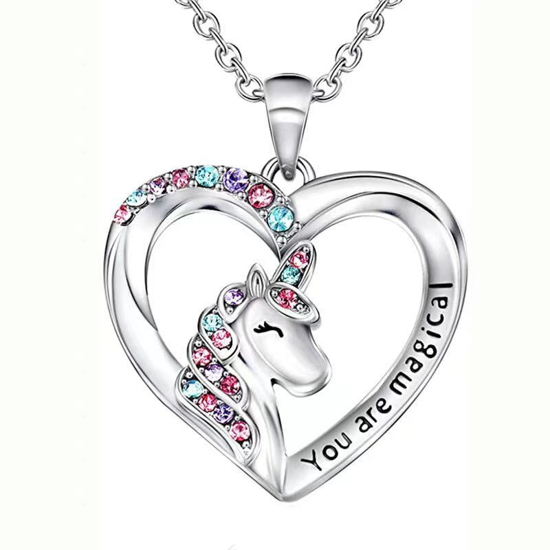 Double Butterfly Necklace Pendant Set - Orchid Unique
