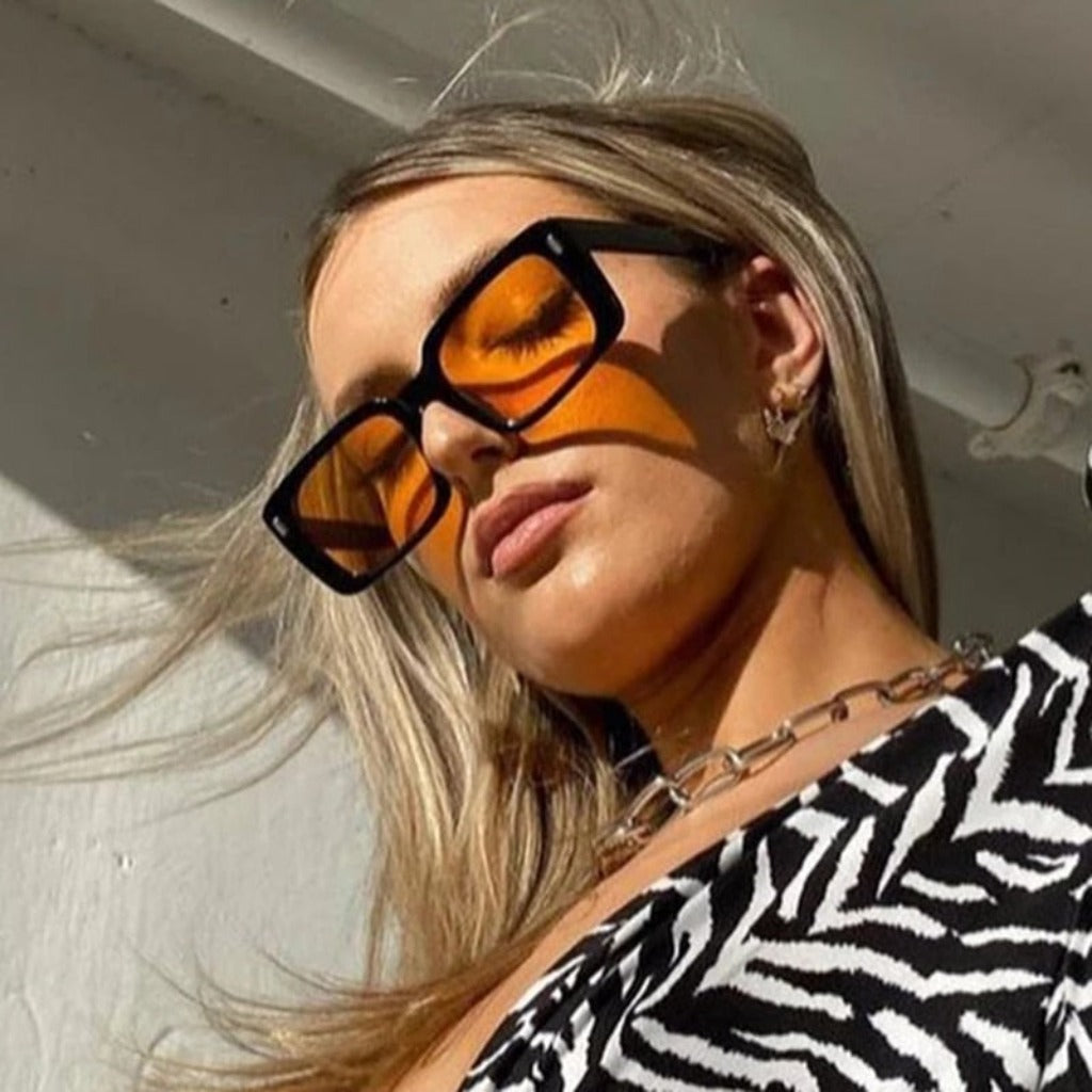 Vintage Orange Punk Sunglasses - Orchid Unique