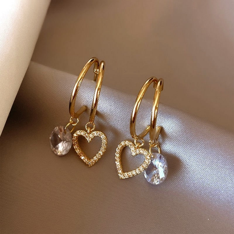 Shiny Four Claws Earrings Dainty Zircon Earring - Orchid Unique